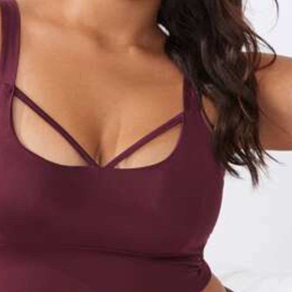 Purple Crisscross Strappy Bra Intimates